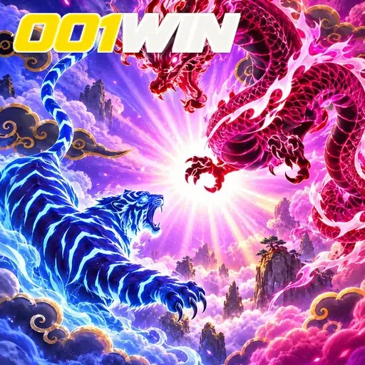 001WIN — ilustração de dois dragões coloridos